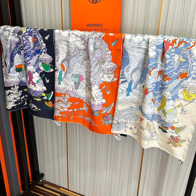 HERMES 25S SCARF 90 IN SILK 724702