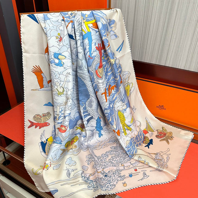 HERMES 25S SCARF 90 IN SILK 724703