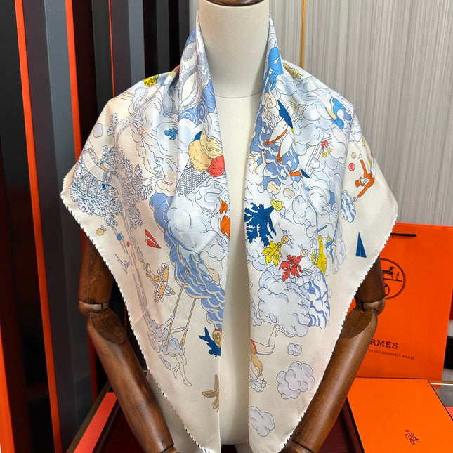 HERMES 25S SCARF 90 IN SILK 724703