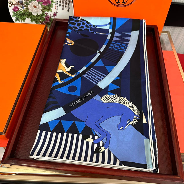 HERMES 25S SCARF 90 IN SILK 007