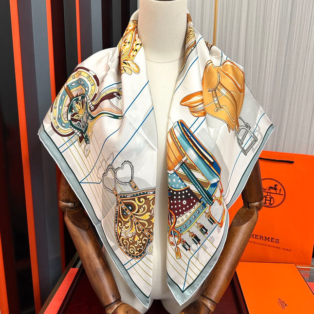 HERMES 25S SCARF 90 IN SILK 001