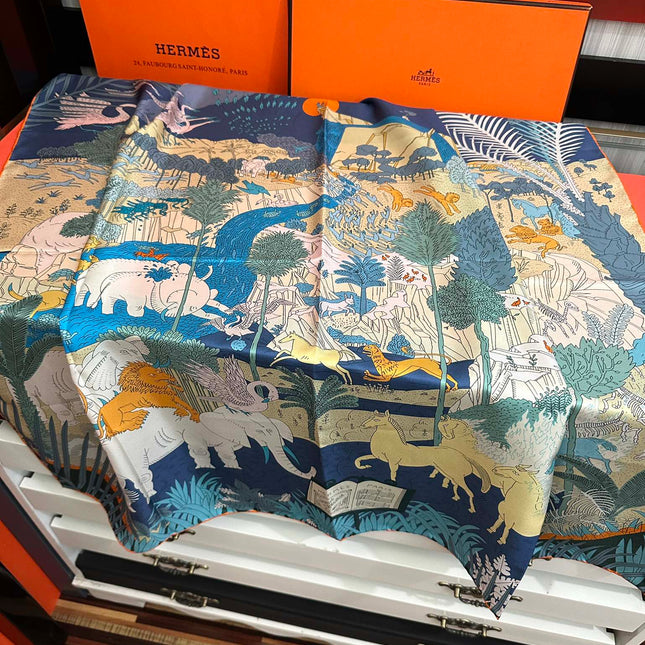 HERMES 25S SCARF 90 IN SILK 727407