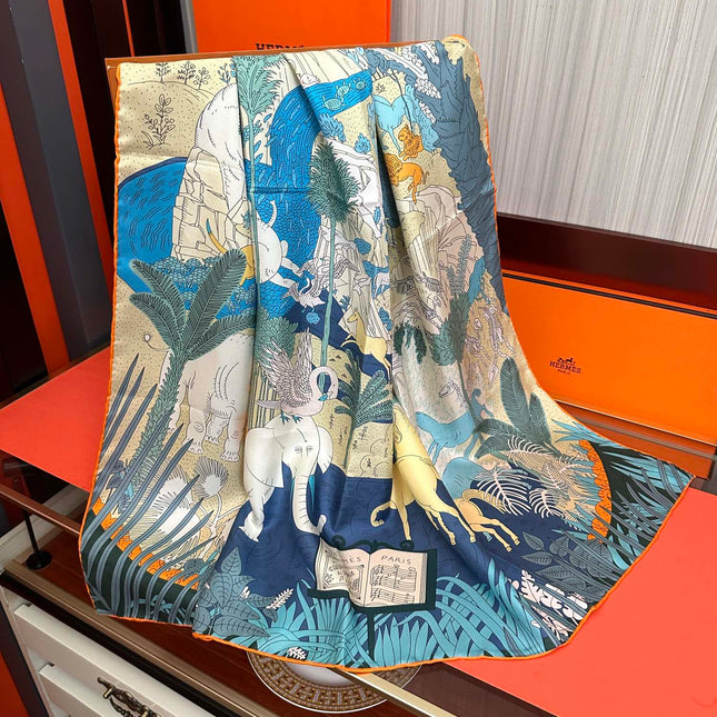 HERMES 25S SCARF 90 IN SILK 727407