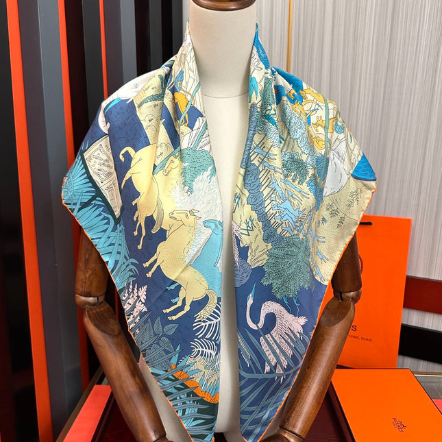 HERMES 25S SCARF 90 IN SILK 727407