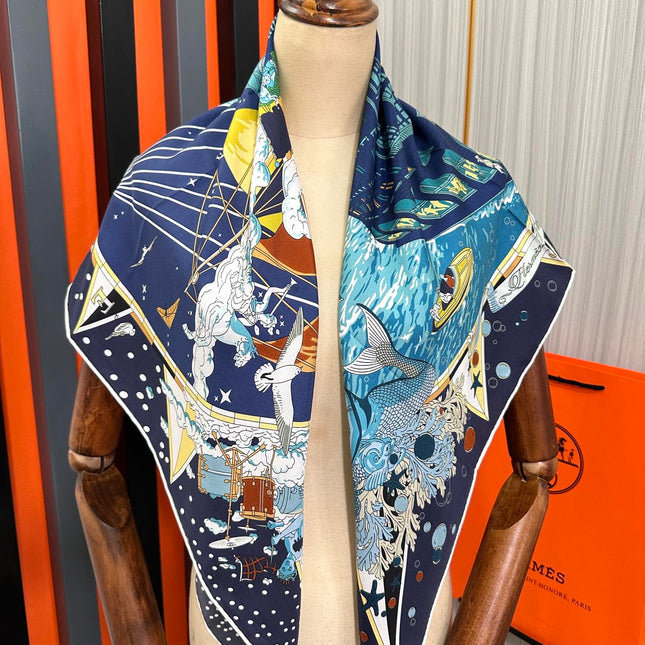 HERMES 25S SCARF 90 IN SILK 730531