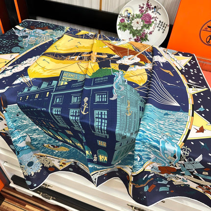 HERMES 25S SCARF 90 IN SILK 730531