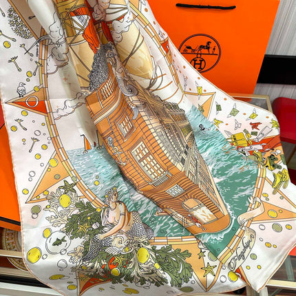 HERMES 25S SCARF 90 IN SILK 730533