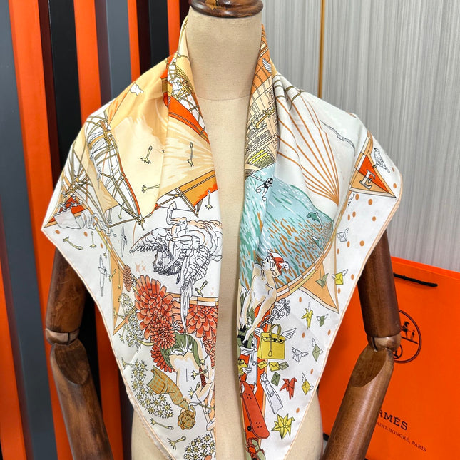 HERMES 25S SCARF 90 IN SILK 730533