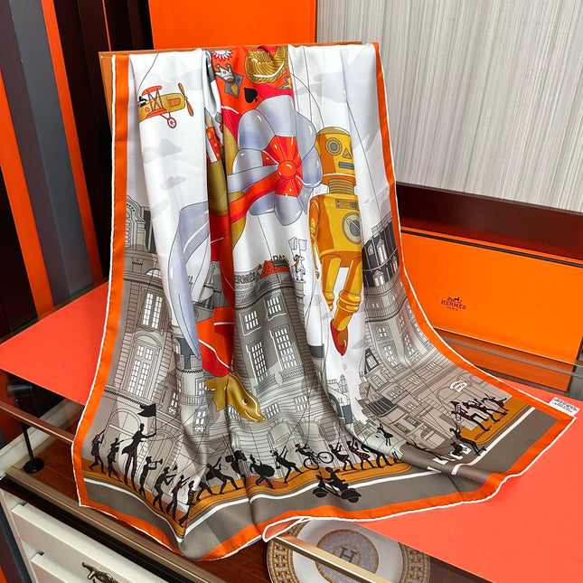 HERMES 25S SCARF 90 IN SILK 730546