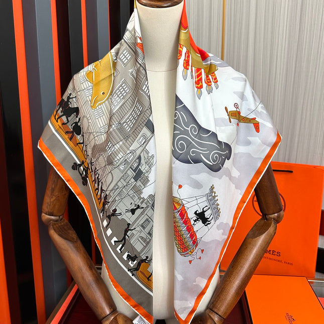HERMES 25S SCARF 90 IN SILK 730546