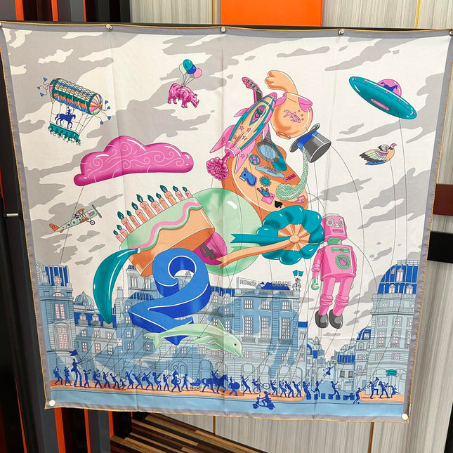 HERMES 25S SCARF 90 IN SILK 730547