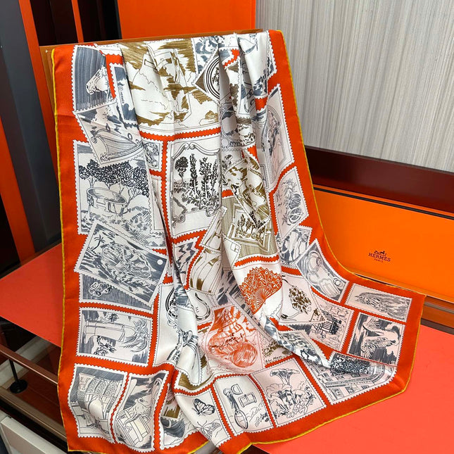 HERMES 25S SCARF 90 IN SILK 732034