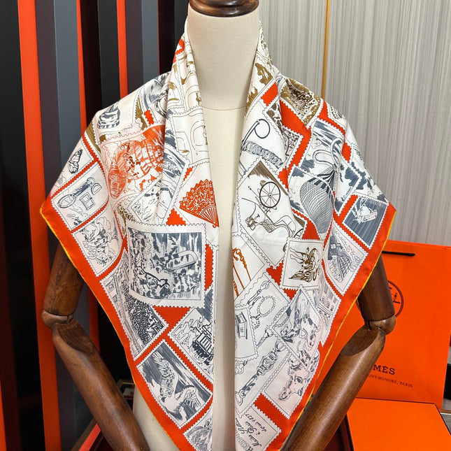 HERMES 25S SCARF 90 IN SILK 732034