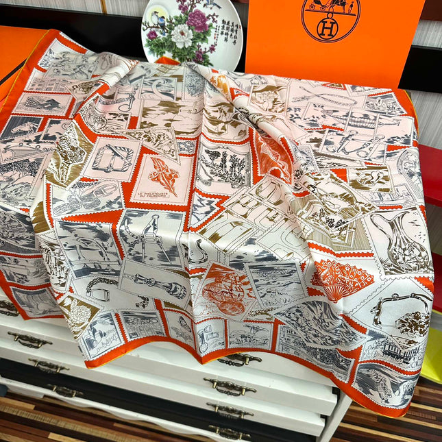 HERMES 25S SCARF 90 IN SILK 732034