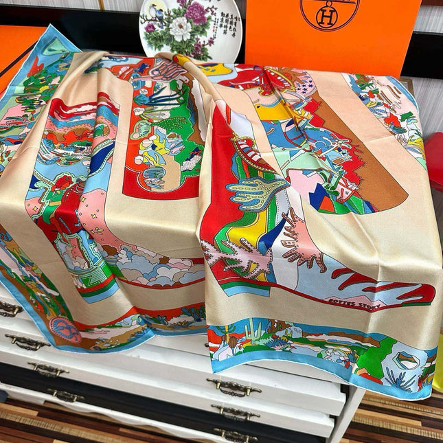 HERMES 25S SCARF 90 IN SILK 733835