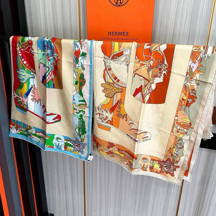 HERMES 25S SCARF 90 IN SILK 33836