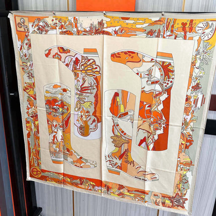 HERMES 25S SCARF 90 IN SILK 33836
