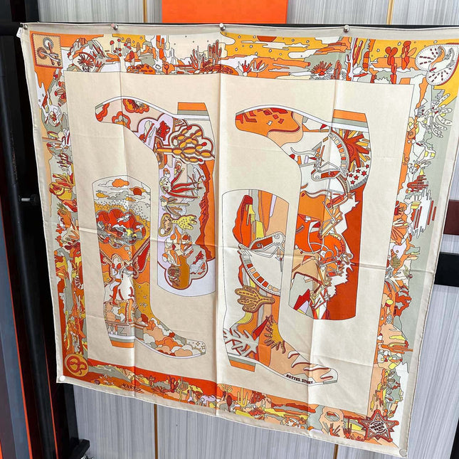 HERMES 25S SCARF 90 IN SILK 33836