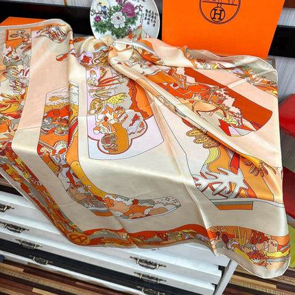 HERMES 25S SCARF 90 IN SILK 33836