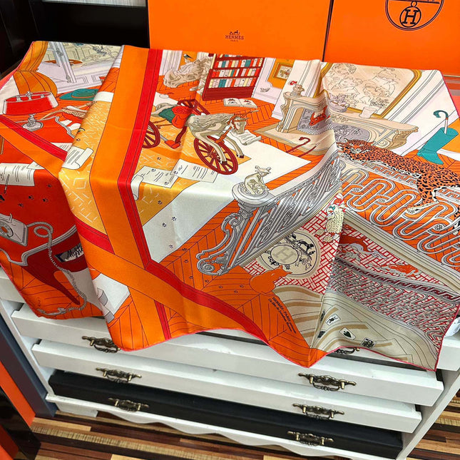 HERMES 25S SCARF 90 IN SILK 733848