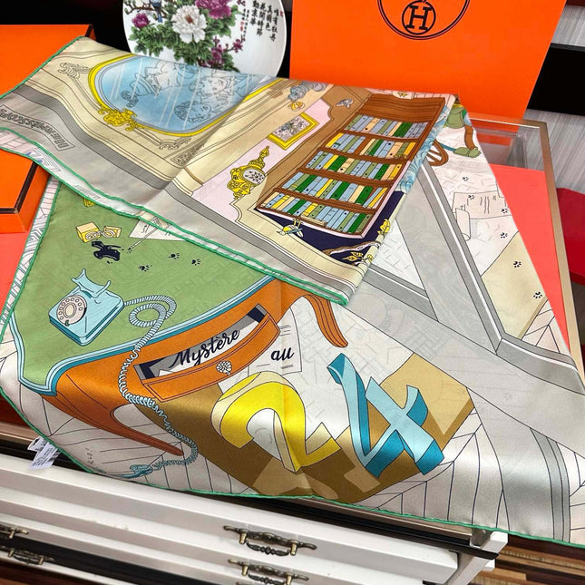 HERMES 25S SCARF 90 IN SILK 733849