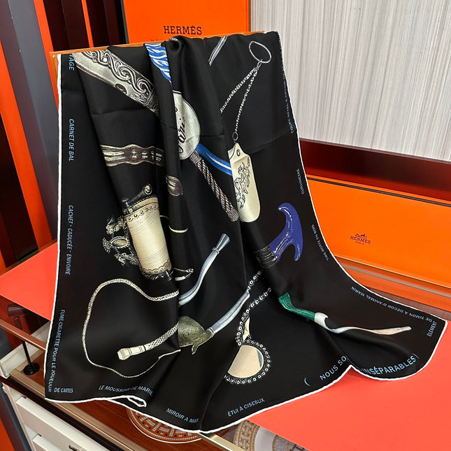 HERMES 25S SCARF 90 IN SILK 003