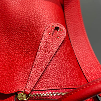 HM LINDY 30 BAG RED CALFSKIN