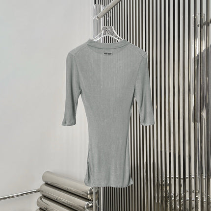 MIUMIU SHORT-SLEEVE KNIT TOP STYLE 513