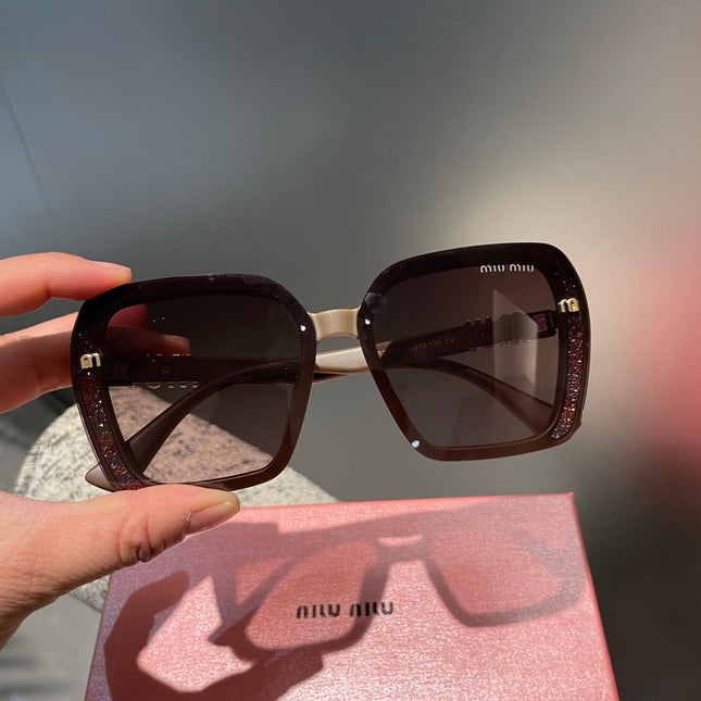 RUNWAY SQUARE SUNGLASSES 513099 IN BROWN ACETATE