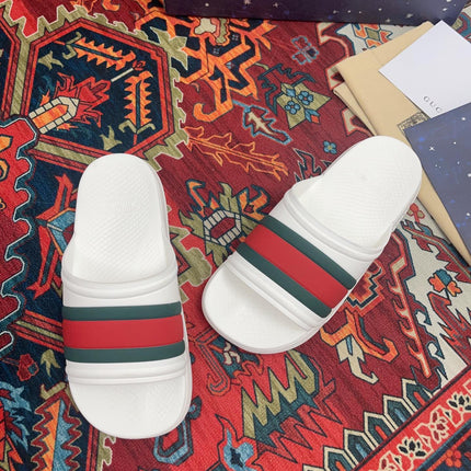 GG WEB SLIDE SANDAL WHITE RUBBER