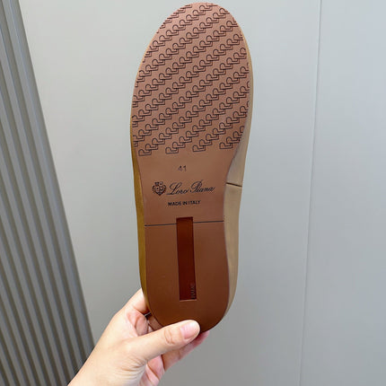 LP TOMORI SABOT MULES PEANUT MESH CALFSKIN