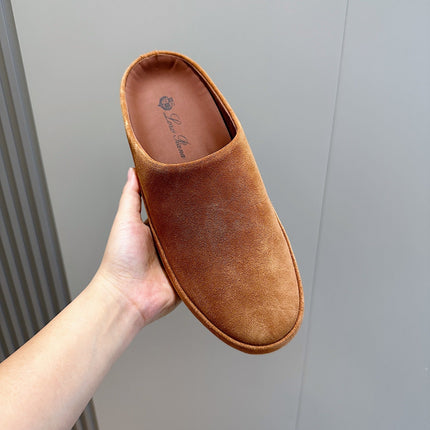 LP TOMORI SABOT MULES TAWNY SUEDE