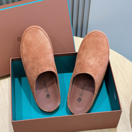LP TOMORI SABOT MULES TAWNY SUEDE