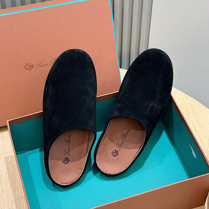 LP TOMORI SABOT MULES BLACK SUEDE