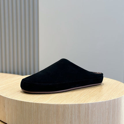 LP TOMORI SABOT MULES BLACK SUEDE