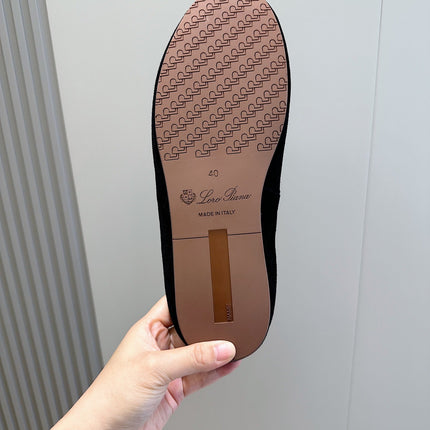 LP TOMORI SABOT MULES BLACK SUEDE