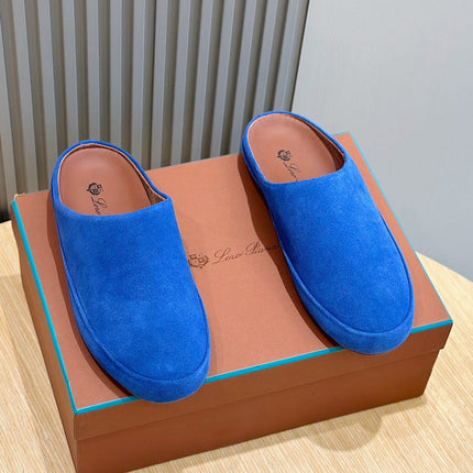 LP TOMORI SABOT MULES COBALT SUEDE