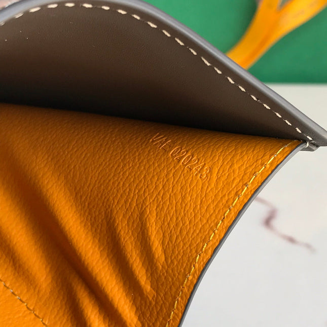 SAINT-GABRIEL WALLET 12 IN GRAY CALFSKIN AND GOYARDINE CANVAS