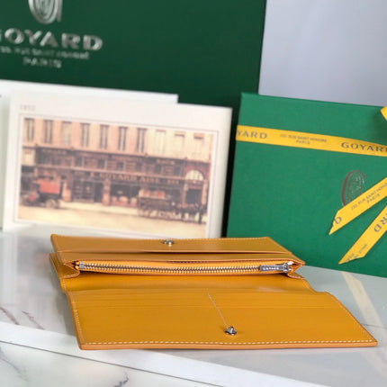 RICHELIEU WALLET 19 IN YELLOW GOYARDINE CANVAS