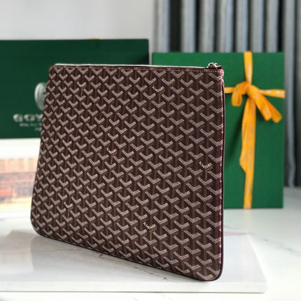 SÉNAT MGM POUCH 40 IN BURGUNDY RED GOYARDINE CANVAS