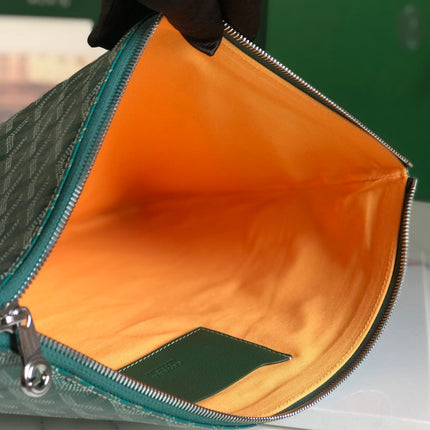 SÉNAT MGM POUCH 40 IN GREEN GOYARDINE CANVAS