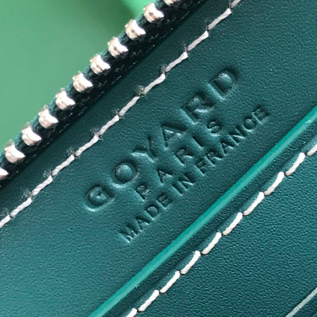 MATIGNON MINI WALLET 11 IN GREEN GOYARDINE CANVAS AND CALFSKIN