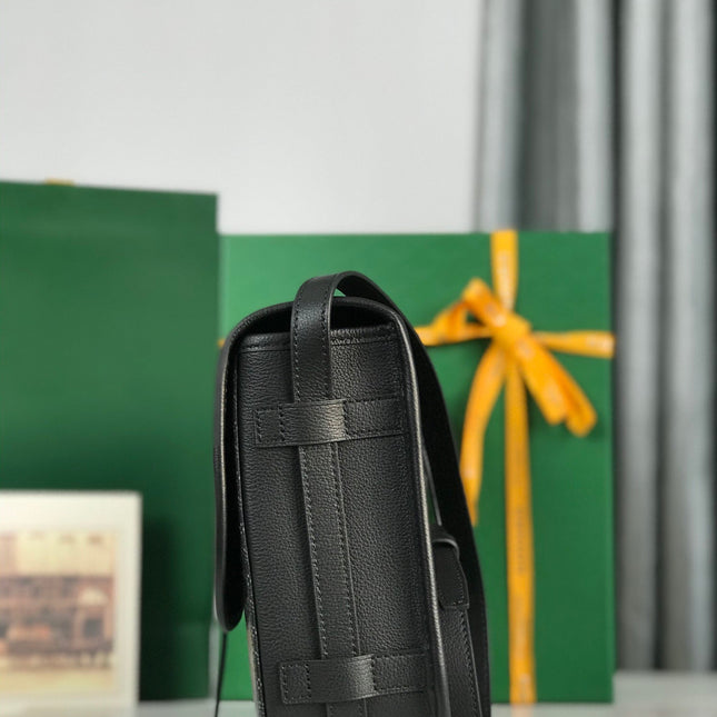 BELVEDERE MM BAG 28 IN BLACK GOYARDINE CANVAS AND CALFSKIN