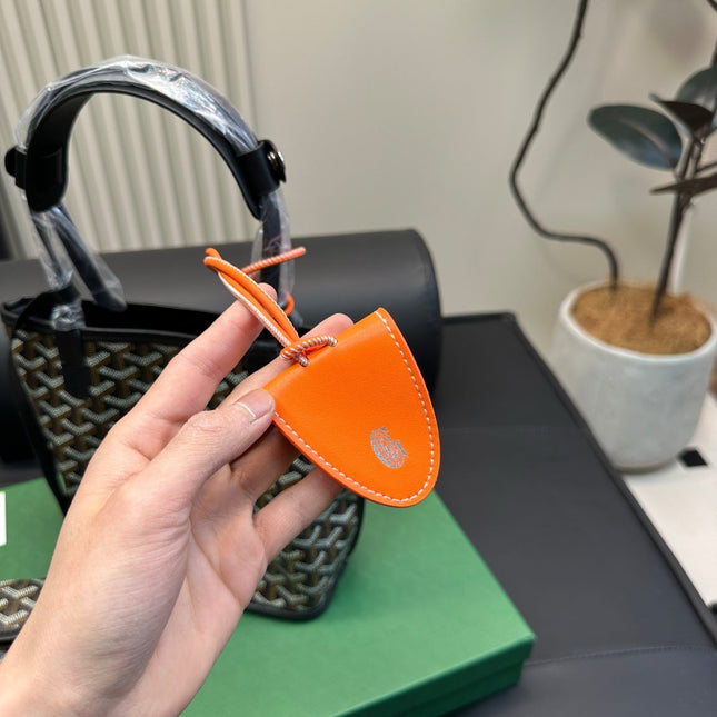 ANJOU MINI BAG 21 IN BLACK GOYARDINE CANVAS AND CALFSKIN