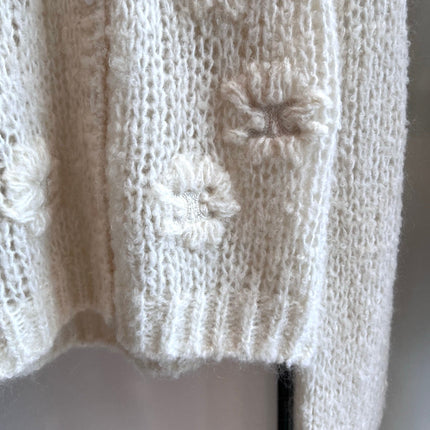 CELINE 25S CROCHET SLEEVE KNIT JACKET 0085