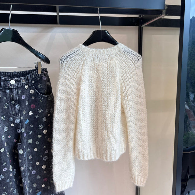 CELINE 25S CROCHET SLEEVE KNIT JACKET 0085