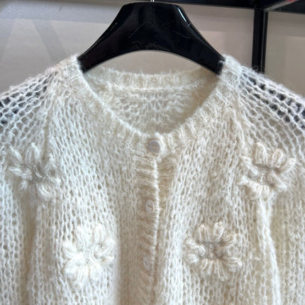 CELINE 25S CROCHET SLEEVE KNIT JACKET 0085