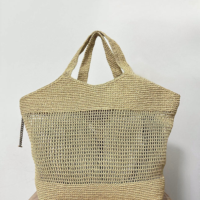 RAFFIA ICARE 55 BEIGE BROWN STRAW