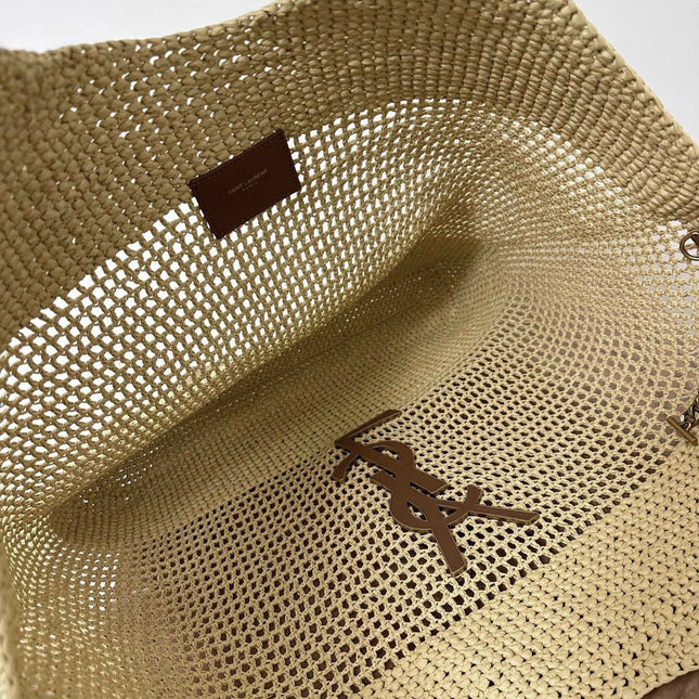 RAFFIA ICARE 55 BEIGE BROWN STRAW