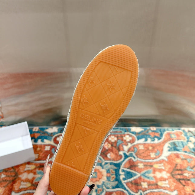 ESPADRILLES WHITE LAMBSKIN BROWN TRIOMPHE